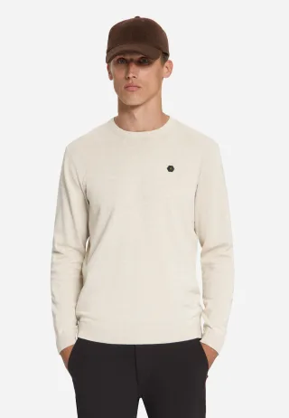 No Excess - Pullover Crewneck Melange Stone - Gr. - M