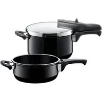 Silit Schnellkochtopf Silit Silargan® Sicomatic t-Plus Schnellkochtopf-Set, 4,5 l und 3,0 l, Silargan (1-tlg., 1x Dampfkochtopf ohne Einsatz mit Deckel und Dichtungsring), 1x Schnellbratpfanne (V 3,0l, Ø 22 cm) ohne Deckel