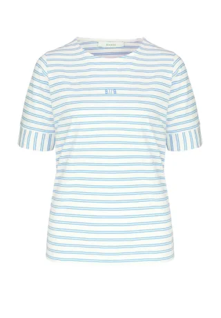 Bianca - Kurzarmshirt - DINIA blau/weiß - Gr. - 38