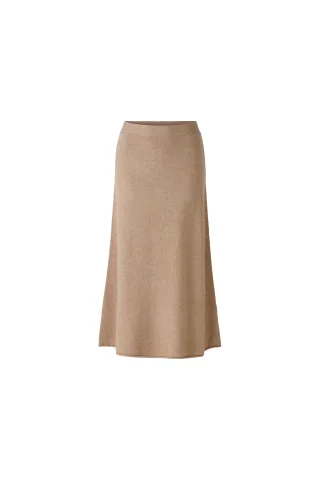 Oui - Strickrock Wolle- Modalmischung beigemel - Gr. - 44