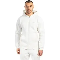 Smilodox Kapuzenstrickjacke Ilyas, Oversize Zip Hoodie, Strickjacke mit Logo auf der Brust durchgehender Frontzipper weicher Stoff gerippter Bund Freizeit Alltag