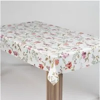 laro Tischdecke laro Wachstuch-Tischdecke Wachstischdecke Blumen Ranken Bunt