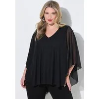 MIAMODA Longbluse Meshbluse weite Passform Muster Rückenschlitz