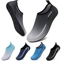 LuxusKollektion Wasserschuhe Badeschuhe Damen Herren 42 43 EU A Linie Schwarz Grau Wasserschuh