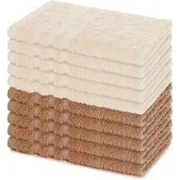 Lavea Gästehandtücher 30x50 cm, 10er Set Gästehandtuch, Elena-Frottee Handtuch, Gästetuch, (Set, 10-St), 500 g/m² Frottier, weich & saugstark, pflegeleicht