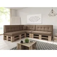 sunnypillow Palettenkissen Palettenkissen VERONA 8er Set, palettenmöbel palettencouch polsterauflage 120 x 80