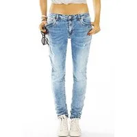 be styled Boyfriend-Jeans destroyed Hüftjeans, relaxed Damenhosen im bequemen used look j20r-1