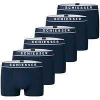 Schiesser Boxershorts Organic Cotton mit sportlichem Webgummibund und SCHIESSER-Logo-Prägung im 6er Pack