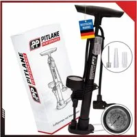 Pitlane Performance Standpumpe Fahrrad & Luftpumpe Auto Fahrradpumpe bis 11 Bar für alle Ventile, Professionelle Bike Pump & Air Pump Luftpumpe Fahrrad Pumpe