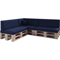 sunnypillow Palettenkissen Milano - 8er Set Palettenauflage mit abnehmbarem Bezug Kaltschaum, 8er Set Palettenkissen