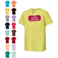 Clinotest Funktionsbluse Kasack Damen & Herren - 95 Grad waschbare, kochfest ohne einzulaufen (1-tlg) Schlupfkasack aus Baumwolle & Polyester - Berufsbekleidung für Pflege