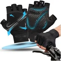 MIVELO Fahrradhandschuhe Herren & Damen gepolstert, Sommer Fahrrad Handschuh, atmungsaktiv mit An- und Ausziehhilfe