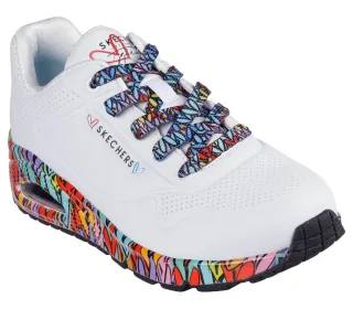 Skechers Sneaker "UNO" Plateausneaker, Schnürschuh mit Keilabsatz