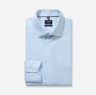 OLYMP - Modern fit: Hemd blau - Gr. - 45