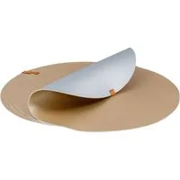 Levandeo® Platzset, 4er Set Platzset Tischsets 38cm Rund Silber Gold Tischmatte
