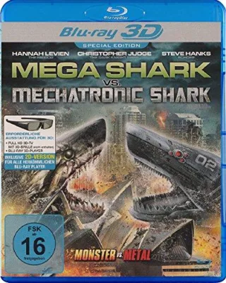 Mega Shark VS. Mechatronic Shark 3D & 2D Blu-ray & Bonusfilm : Monster [Blu-ray] [2015]