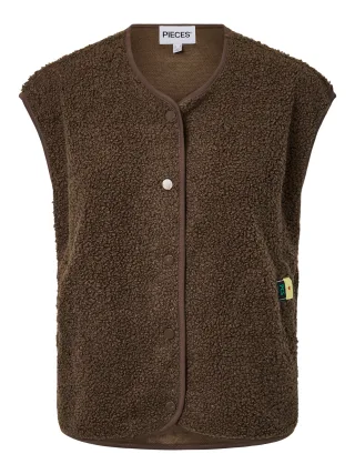 PIECES - PCKATTY TEDDY VEST NOOS BC Morel - Gr. - M