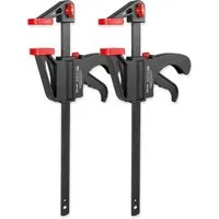 WALTER Spannzwinge Schnellspannzwingen 2er Set, Spannweite 300 mm, Spannkraft von bis zu 120 kg