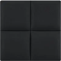 neu.haus Wandpolster, (Set, 4 Stück), »Carpino« Wandkissen Textil 30 x 30 cm Schwarz