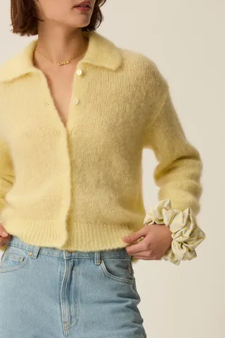 des petits hauts - Strickjacke - Alpolo gelb