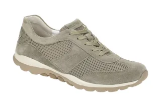Gabor 86.966.34 Rollingsoft Damen Sneakers Gr?n Salvia Bequeme Schn?r-Halbschuhe