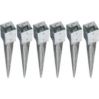 BURI Pfostenträger 6x Bodenhülse Einschlagbodenhülse 7x7 cm Einschlaghülse Pfostenträger