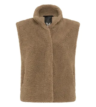 Fuchs Schmitt - Webpelzweste camel - Gr. - 38