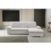 WERK2 Ecksofa Carmen, 264 x 170 cm, mit Bettfunktion & Bettkasten, L-Form, inkl. Kopfteilverstellung, optional Sitztiefenverstellung