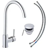 SCHÖNER WOHNEN-Kollektion Waschtischarmatur CANTIS Chrom, für wandhängende Waschbecken und Aufsatzwaschbecken