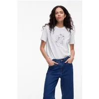 Vila Kurzarmshirt VINORA S/S T-SHIRT - NOOS Baumwollmischung, regular fit
