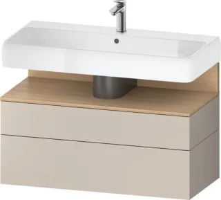 Duravit Qatego Waschtischunterbau wandhängend Taupe Matt 990x470x590 mm - QA4395030910000 QA4395030910000