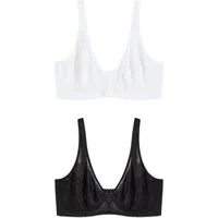 bonprix Minimizer-BH (Packung, 2-tlg) mit Bügel, mit Spitze und transparenten Details