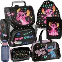 PASO Schulrucksack Mega Schulset XL 6-tlg.- Lilo & Stitch Disney (Schulranzen-Set, 6-tlg)