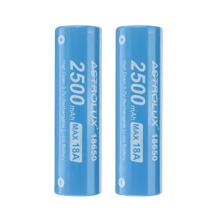 2Pcs Astrolux® E1825 18A 2500mAh 3.7V 18650 Li-ion Battery Unprotected High Drain Rechargeable Lithium Power Cell For As