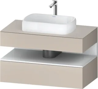Duravit Qatego Konsolenwaschtischunterbau wandhängend Taupe Matt 1000x550x600 mm - QA4731018910000 QA4731018910000