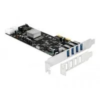 PCIe x4 auf 4x ext. USB 3.2 Gen 1 Quad Channel, USB-Controller 4-pin-Stromanschluss