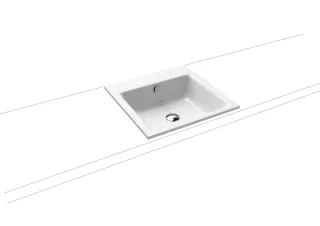 Kaldewei Einbauwaschtisch PURO Mod.3150, 460x460, alpinweiß matt,PEFF,AD,m. 1HL 900006013711