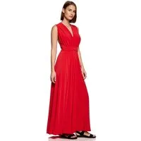 Worldclassca Abendkleid Worldclassca Abendkleid Partykleid Lang mit Schlitz Sommerkleid Maxikleid Cocktailkleid Wickelkleid Elegant Schulterfrei Ärmellos