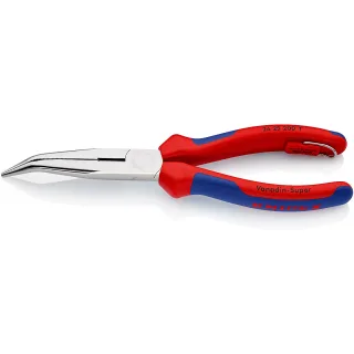 KNIPEX Flachrundzange mit Schneide/Befestigungsöse angewinkelt (Storchschnabelzange) - 2625200T
