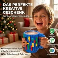 Goods+Gadgets Tasse GOODS+GADGETS LEGOTasse Baustein - kaffee&kinder becher, 350ml, Polycarbonat, Kaffeetasse Kaffee-Becher 350ml