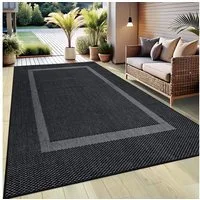 OTTO home Teppich Venedig Bordüre auch als Läufer erhältlich, rechteckig, Höhe: 3 mm, In- und Outdoor geeignet, Sisal-Optik, Wetterfest & UV-beständig