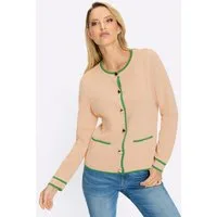 heine Strickjacke Strickjacke Langarm Feinstrick, Milanorib