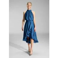 SWING Cocktailkleid - Cocktailkleid aus Satin mit Volant Taillierte Passform mit fließendem Rockteil