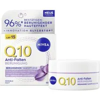 Nivea Tagescreme Q10 ANTI-FALTEN BERUHIGUNG TAGESPFLEGE, parfümfreie Creme, mit beruhigender Formel, für empfindliche Haut