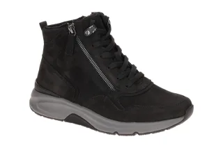 Gabor 0803.03.003 ROLLINGSOFT Damen Stiefeletten Schwarz bequeme Mid-Sneakers