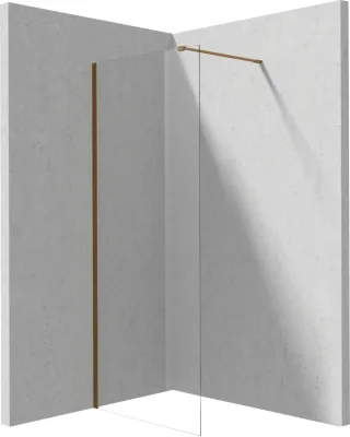 Neuesbad WALK-IN Dusche Wand, BRONZE Gebürstet 70 CM NB1DEKTJC37P1