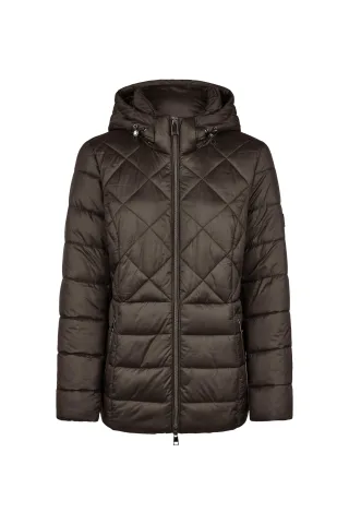 Barbara Lebek - Jacke Sorona mit Kapuze taupe - Gr. - 42