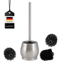 bremermann WC-Reinigungsbürste WC-Bürste FOSSA inkl. 3x Ersatzbürstenköpfe, Edelstahl, (1-tlg)