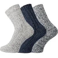 FussFreunde Norwegersocken 3 Paar weiche Norwegersocken, Söckchen mit Wolle für Babys & Kinder (3 Paar)