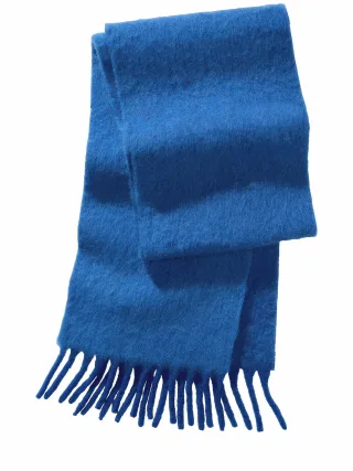 Mey & Edlich Herren Italienischer Winterschal Blau 45 % Wolle, 25 % Alpaka, 30 % Polyamid